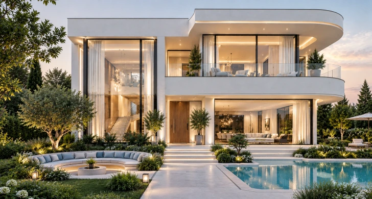 متریال در نمای ویلای دوبلکس